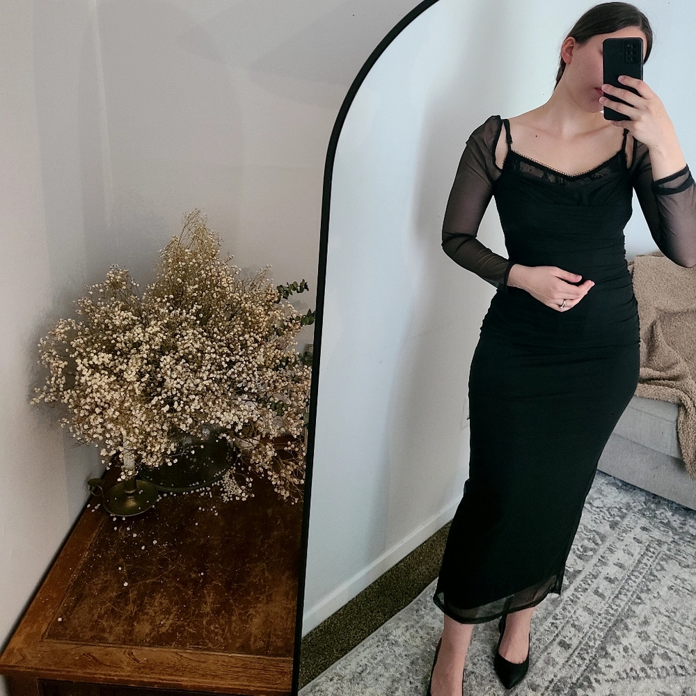 Long sleeve corset dress